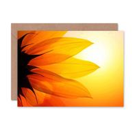 Artery8 Dt Bright Sunflower Petals Birthday Card Artery8 Multicolor