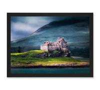 Duart Castle Scotland Isle Mull A4 Artwork Framed Wall Art Print Artery8 Black One Size