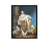 Artery8 Duplessis King Louis XVI Royal Portrait Framed Canvas Wall Art Print | Size: W18" x H24" Artery8 Multicolor W18" x H24"