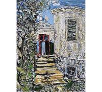 Artery8 Durican House Rafailovich Veranda Painting 2014 Wall Art Print : Tranquil Architectural Scene for Living Room or Hallway Soothing Decor for Classic Interiors