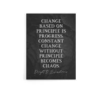 Artery8 Dwight D Eisenhower Change Quote Canvas Wall Art Print in Grey | Size: W24" x H32" Artery8 Grey W24" x H32"