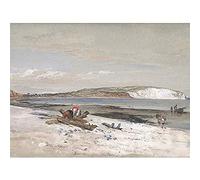 Artery8 Dyce Culver Cliff Isle Of Wight Painting Art Print Canvas Premium Wall Decor Poster Mural