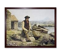 Artery8 Dyce Highland Ferryman Scotland 1858 Painting Art Print Framed Poster Wall Decor 12x16 inch