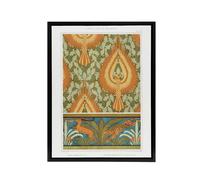 Artery8 Eagle Antelope & Tiger Patterns Framed Canvas Wall Art Print Verneuil in Orange | Size: W18" x H24" Artery8 Orange W18" x H24"