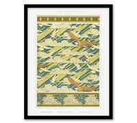 Artery8 Eagles Doves Seashell Patterns Vintage Framed Wall Art Print Verneuil in Green | Size: W12" x H16" Artery8 Green W12" x H16"