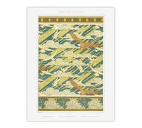 Artery8 Eagles Doves Seashell Patterns Vintage Wall Art Print Verneuil in Green | Size: W18" x H24" Artery8 Green W18" x H24"