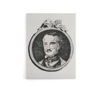 Artery8 Edgar Allan Poe Portrait Manet Vintage Canvas Wall Art in White | Size: W18" x H24" Artery8 White W18" x H24"