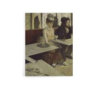 Artery8 Edgar Degas Absinthe In A Cafe Canvas Wall Art Print in Beige | Size: W24" x H32" Artery8 Beige W24" x H32"