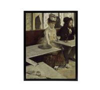 Artery8 Edgar Degas Absinthe In A Cafe Framed Canvas Wall Art Print in Beige | Size: W12" x H16" Artery8 Beige W12" x H16"