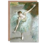 Artery8 Edgar Degas Art Card Dancer in Green Young Ballerina