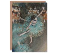 Artery8 Edgar Degas Art Card Swaying Ballet Dancer in Green
