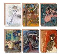 Artery8 Edgar Degas Ballet Rehearsal Stage Dancers Becat Red Girls Fine Art Greeting Card Pack of 6