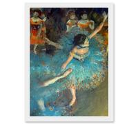 Edgar Degas Dancer Painting Ballerina Artwork Framed Wall Art Print A4 Artery8 White One Size