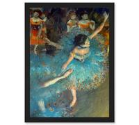 Edgar Degas Dancer Painting Ballerina Artwork Framed Wall Art Print A4 Artery8 Black One Size