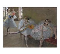 Artery8 Edgar Degas Dancers In The Classroom C1880 Painting Art Print Canvas Premium Wall Decor Poster Mural