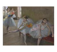 Artery8 Edgar Degas Dancers In The Classroom C1880 Painting Premium Wall Art Canvas Print 18X24 Inch