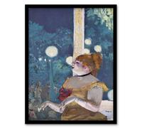 Artery8 Edgar Degas Framed Wall Art Print Cafe Concert Song of the Dog in Blue | Size: A3 Artery8 Blue A3
