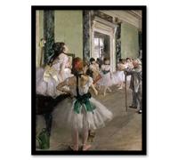 Artery8 Edgar Degas Framed Wall Art Print The Ballet Class Dance Studio | Size: A4 Artery8 Multicolor A4