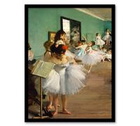 Artery8 Edgar Degas Framed Wall Art Print The Dance Class Ballet Studio | Size: A4 Artery8 Multicolor A4