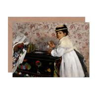 Artery8 Edgar Degas Portrait Of Mlle Hortense Valpincon Fine Art Greeting Card Plus Envelope Blank Inside