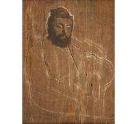 Artery8 Edgar Degas Portrait Of A Man Diego Martelli C1879 Painting Premium Wall Art Canvas Print 18X24 Inch