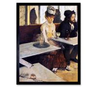 Wee Blue Coo Edgar Degas The Absinthe Drinker 1876 Old Master Painting Art Print Framed Poster Wall Decor 12X16 Inch