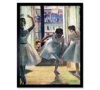 Artery8 Edgar Degas Three Dancers A Practice Room Old Master Framed Art Print in Blue | Size: W12" x H16" Artery8 Blue W12" x H16"