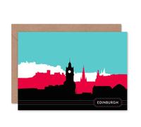 Artery8 Edinburgh Bright Cityscape Art Card Artery8 Multicolor