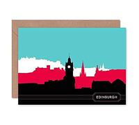 Artery8 Edinburgh Bright Cityscape Art Card Artery8 Multicolor