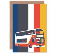 Artery8 Edinburgh Transport Bus Greetings Card Artery8 Multicolor