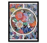 Artery8 Edouard Benedictus Framed Wall Art Print Floral Art Deco Pattern | Size: A3 Artery8 Multicolor A3