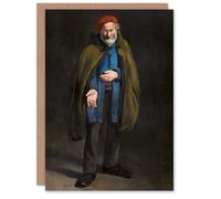 Artery8 Edouard Manet Art Card Beggar with Duffle Coat Philosopher in Black Artery8 Black