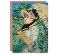 Artery8 Edouard Manet Art Card Jeanne Spring Parasol Portrait