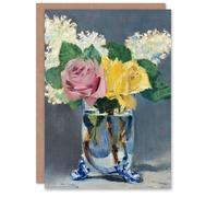 Artery8 Edouard Manet Art Card Lilacs and Roses in Glass Vase