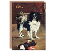 Artery8 Edouard Manet Art Card Tama the Japanese Dog Portrait