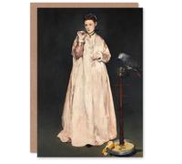 Artery8 Edouard Manet Art Card Young Lady With a Parrot Portrait