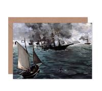 Artery8 Edouard Manet Battle Uss Kearsarge Css Art Card Artery8 Multicolor