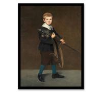 Artery8 Edouard Manet Framed Wall Art Boy With A Sword Portrait Painting - A3 Size