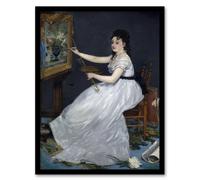Artery8 Edouard Manet Framed Wall Art Print Portrait Of Painter Eva Gonzales - A4 Size