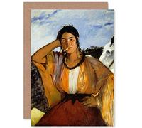 Artery8 Edouard Manet Gypsy Cigarette Painting Fine Art Greeting Card Plus Envelope Blank Inside