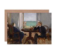 Artery8 Edouard Manet Interior At Arcachon 1871 Painting Fine Art Greeting Card Plus Envelope Blank Inside