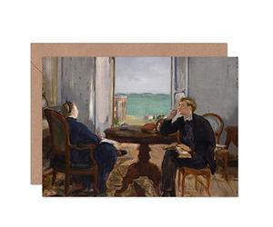 Artery8 Edouard Manet Interior At Arcachon 1871 Painting Fine Art Greeting Card Plus Envelope Blank Inside