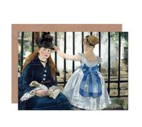 Artery8 Edouard Manet Le Chemin De Fer Blank Art Card Artery8 Multicolor