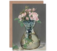 Artery8 Edouard Manet Moss Roses In A Vase 1882 Painting Fine Art Greeting Card Plus Envelope Blank Inside