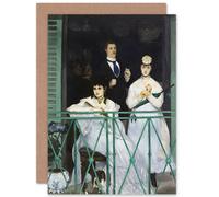Artery8 Edouard Manet The Balcony Fine Art Greeting Card Plus Envelope Blank Inside