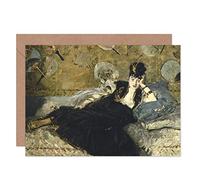 Artery8 Edouard Manet Woman With Fans Fine Art Greeting Card Plus Envelope Blank Inside