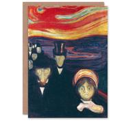 Artery8 Edvard Munch Art Card Anxiety Figures Oil Painting