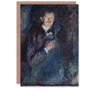 Artery8 Edvard Munch Art Card Self Portrait with Cigarette