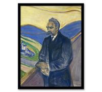 Artery8 Edvard Munch Framed Wall Art Print Friedrich Nietzsche Portrait - A3 Size