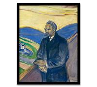 Artery8 Edvard Munch Framed Wall Art Print Friedrich Nietzsche Portrait | Size: A4 Artery8 Multicolor A4